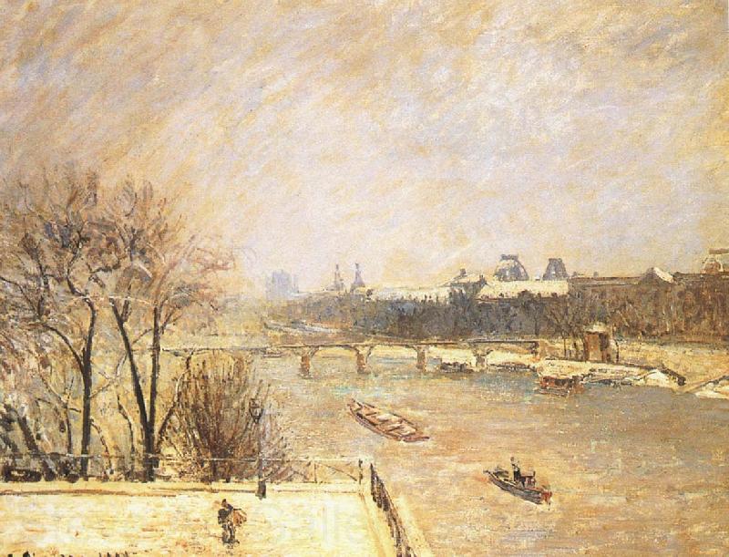 Camille Pissarro Morning snow Germany oil painting art